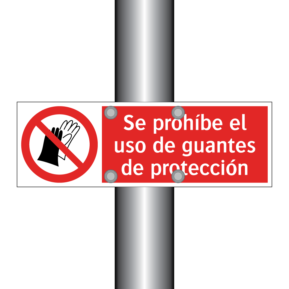 Se prohíbe el uso de guantes de protección