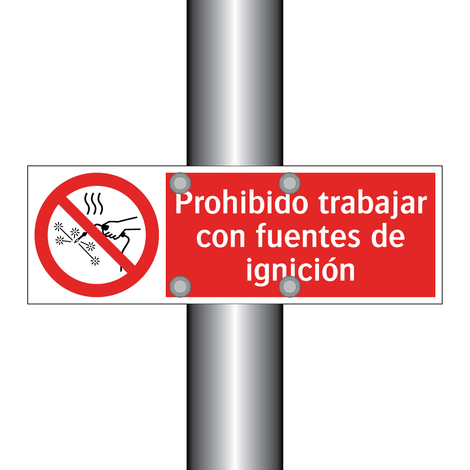 Prohibido trabajar con fuentes de ignición