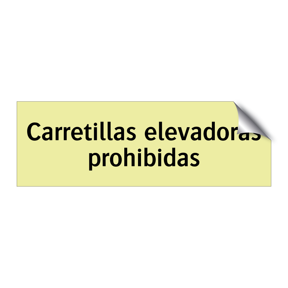 Carretillas elevadoras prohibidas