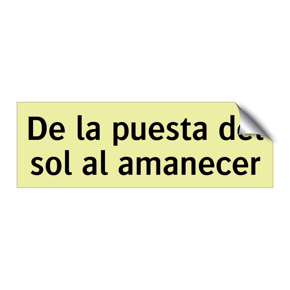 De la puesta del sol al amanecer