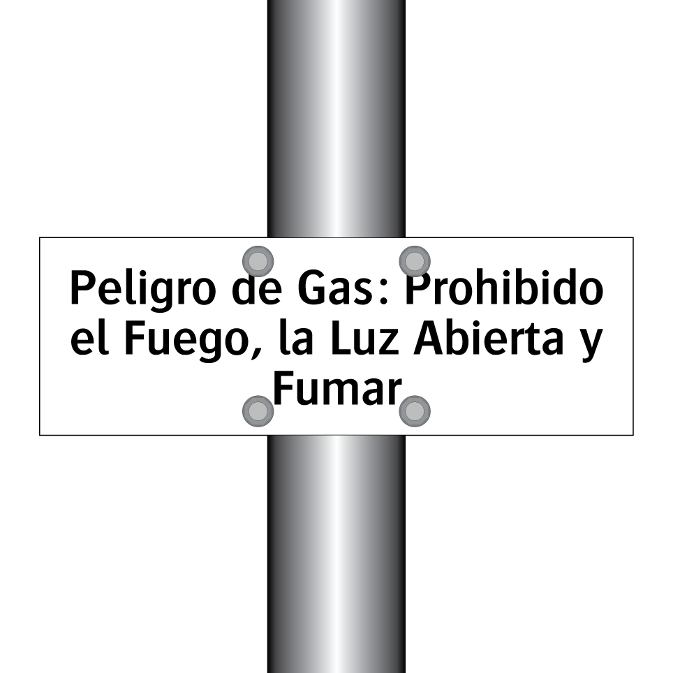 Peligro de Gas: Prohibido el Fuego, la Luz Abierta y Fumar