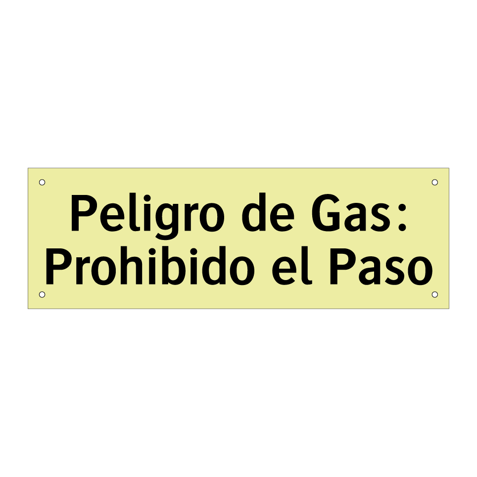 Peligro de Gas: Prohibido el Paso