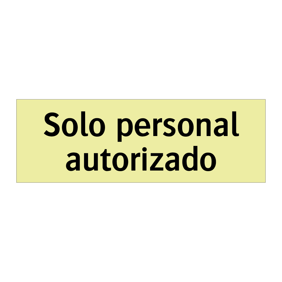 Solo personal autorizado