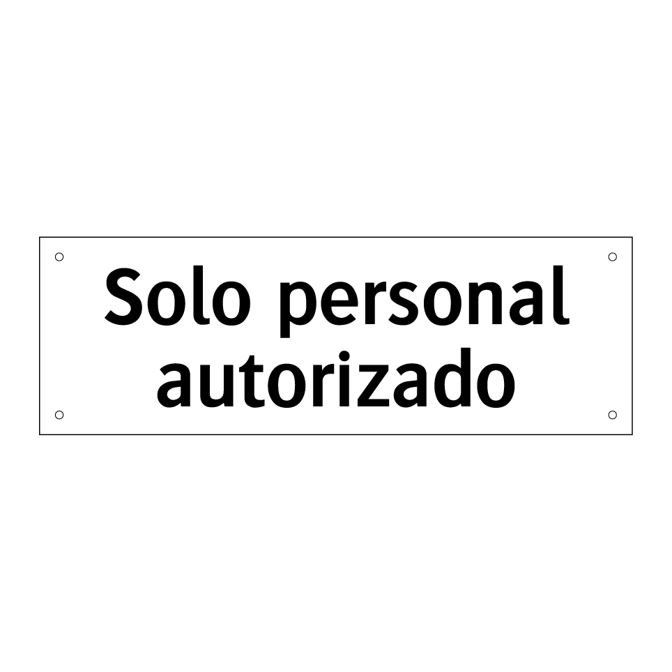 Solo personal autorizado