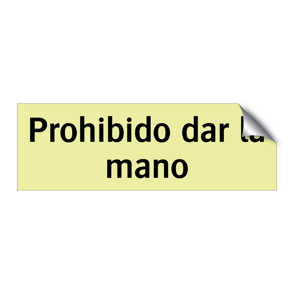 Prohibido dar la mano