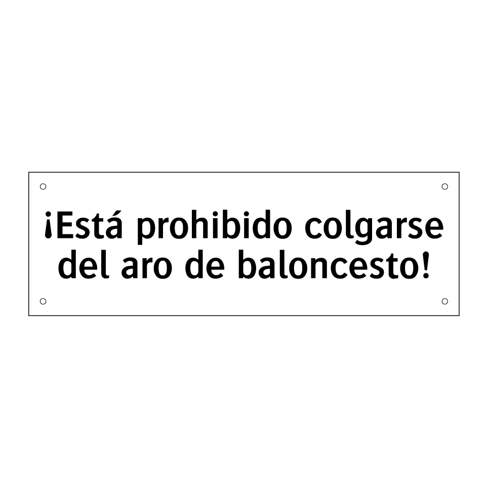 ¡Está prohibido colgarse del aro de baloncesto!