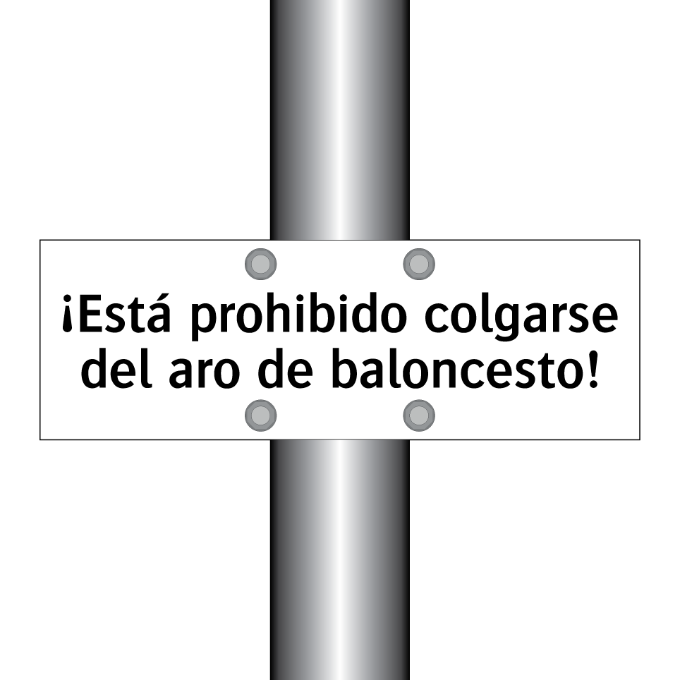¡Está prohibido colgarse del aro de baloncesto!