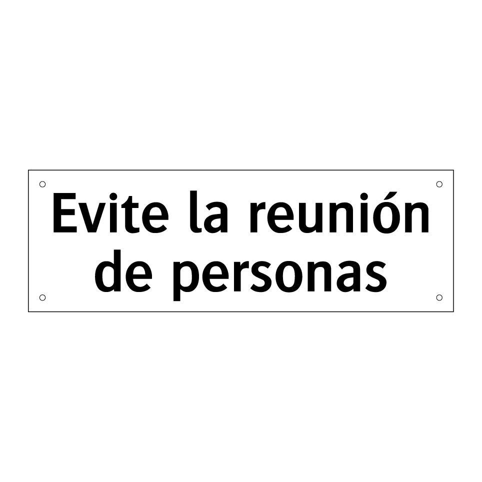 Evite la reunión de personas