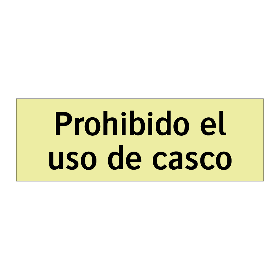 Prohibido el uso de casco