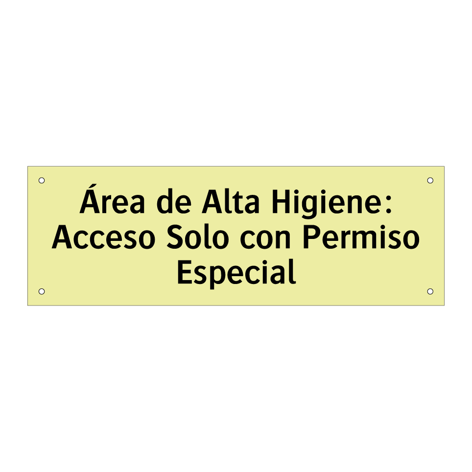 Área de Alta Higiene: Acceso Solo con Permiso Especial