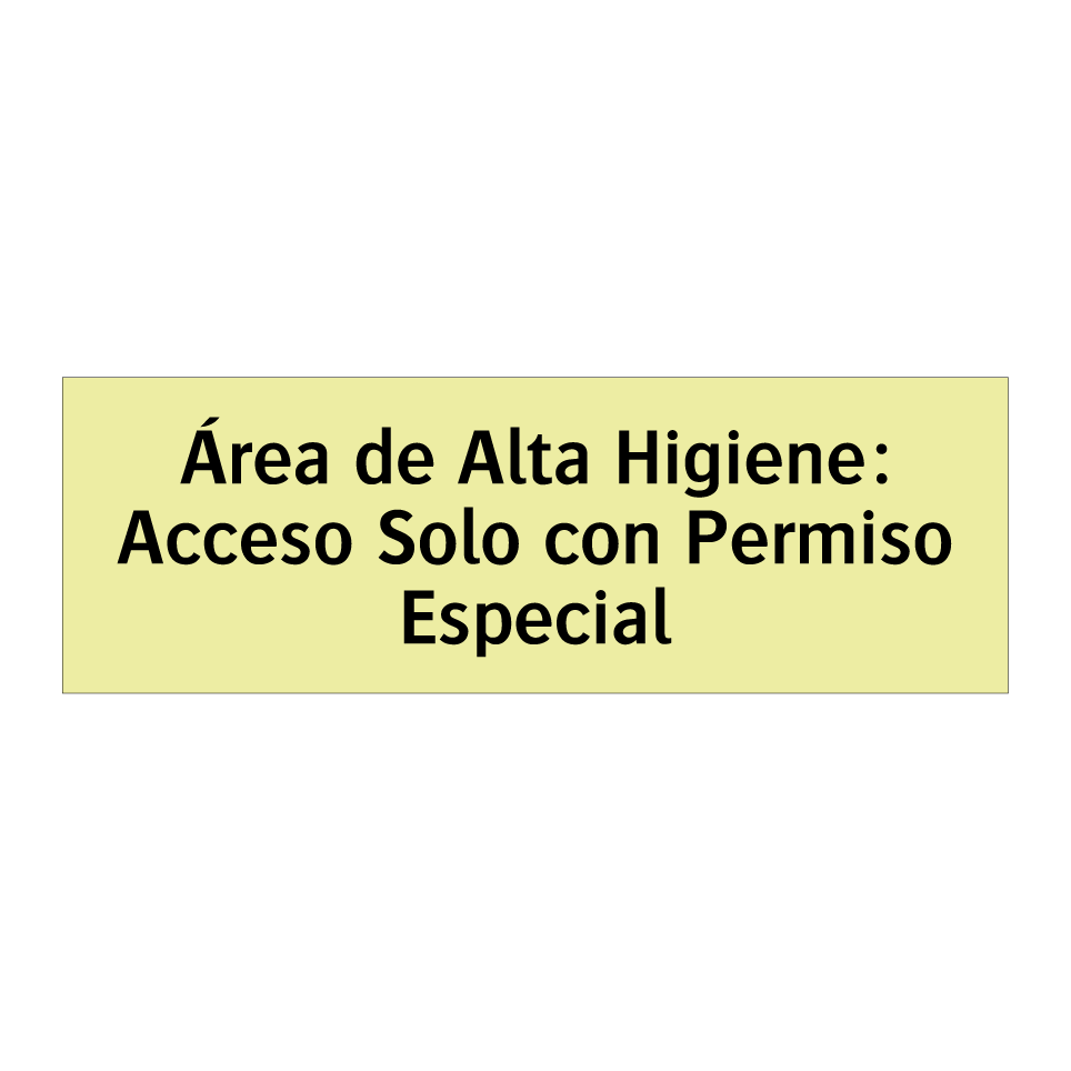 Área de Alta Higiene: Acceso Solo con Permiso Especial
