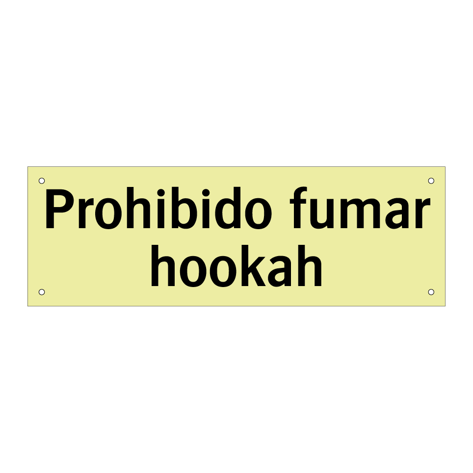 Prohibido fumar hookah