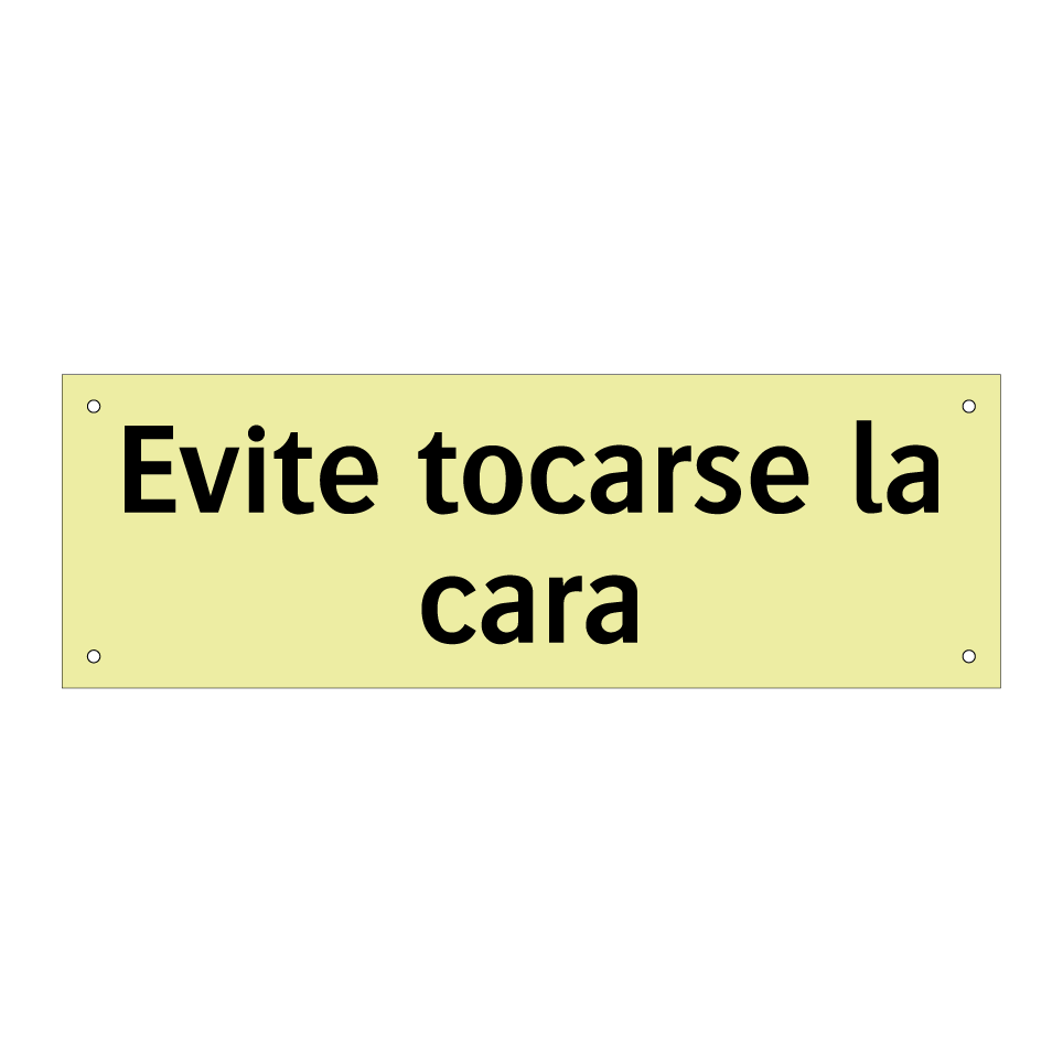Evite tocarse la cara