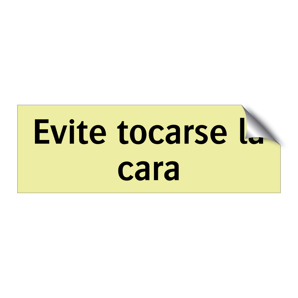 Evite tocarse la cara