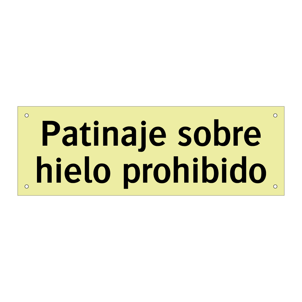 Patinaje sobre hielo prohibido