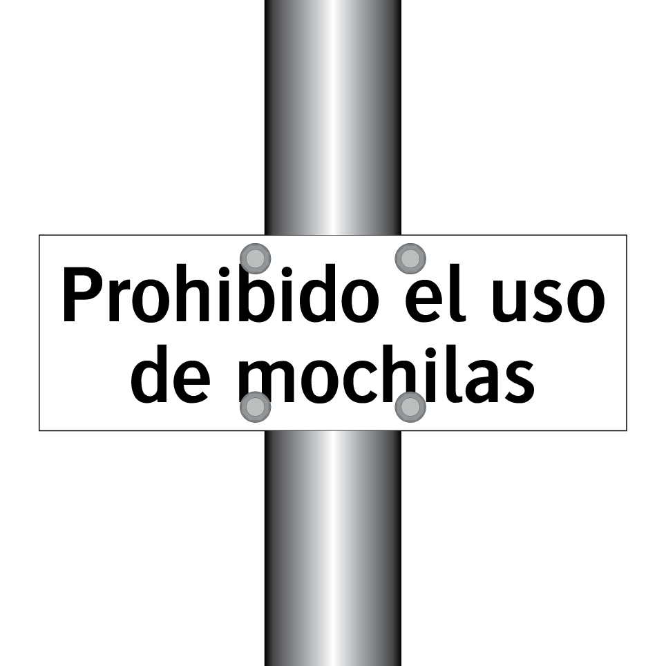 Prohibido el uso de mochilas