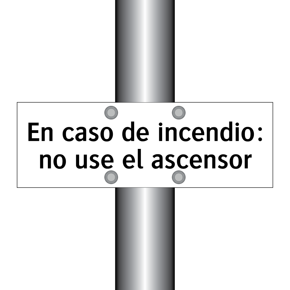 En caso de incendio: no use el ascensor