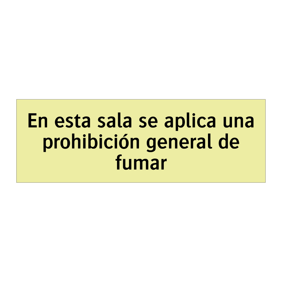 En esta sala se aplica una prohibición general de fumar