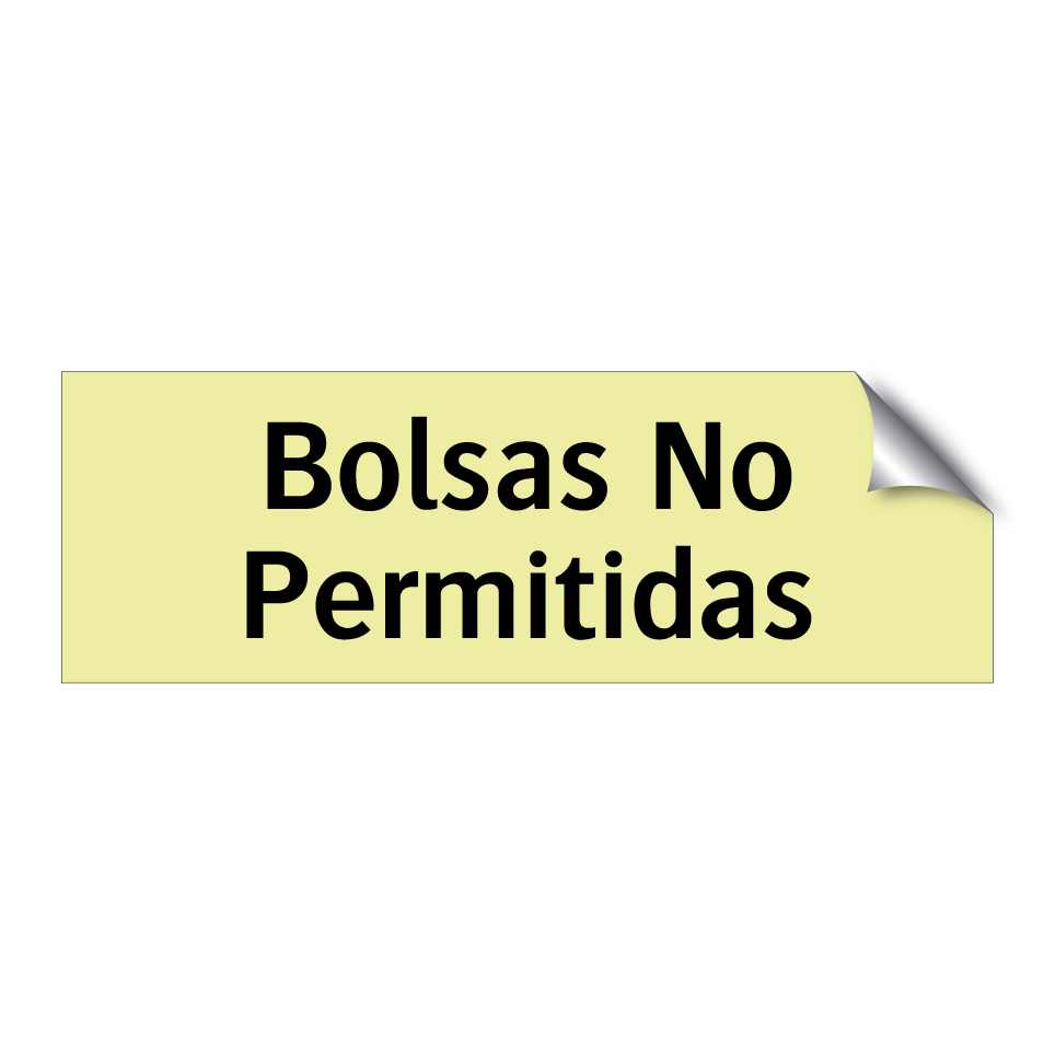 Bolsas No Permitidas