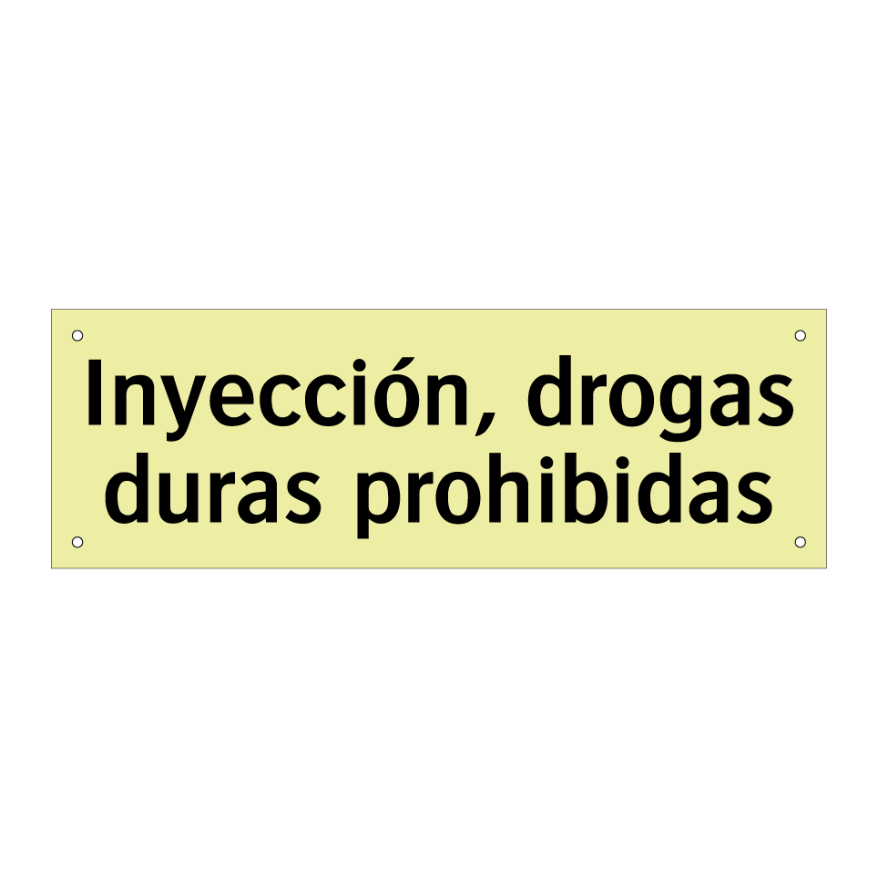 Inyección, drogas duras prohibidas