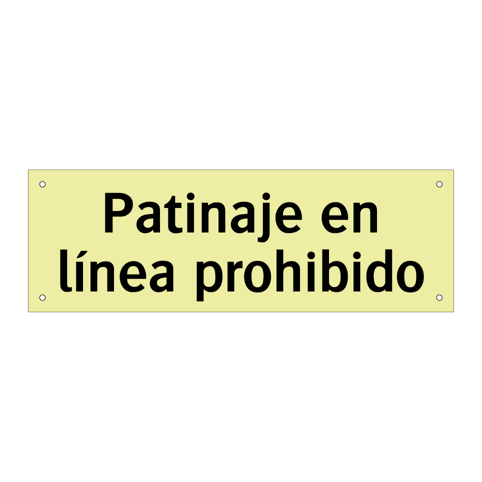 Patinaje en línea prohibido