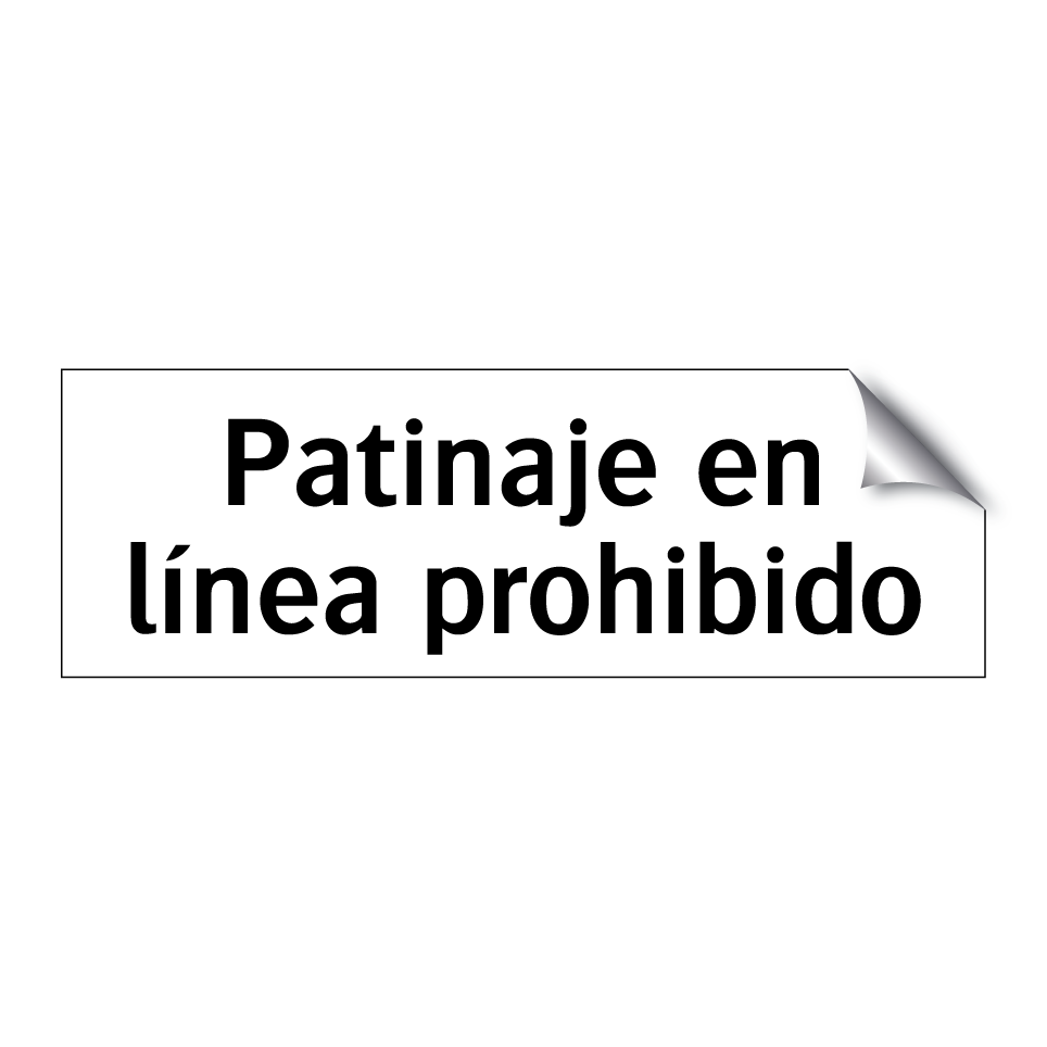 Patinaje en línea prohibido