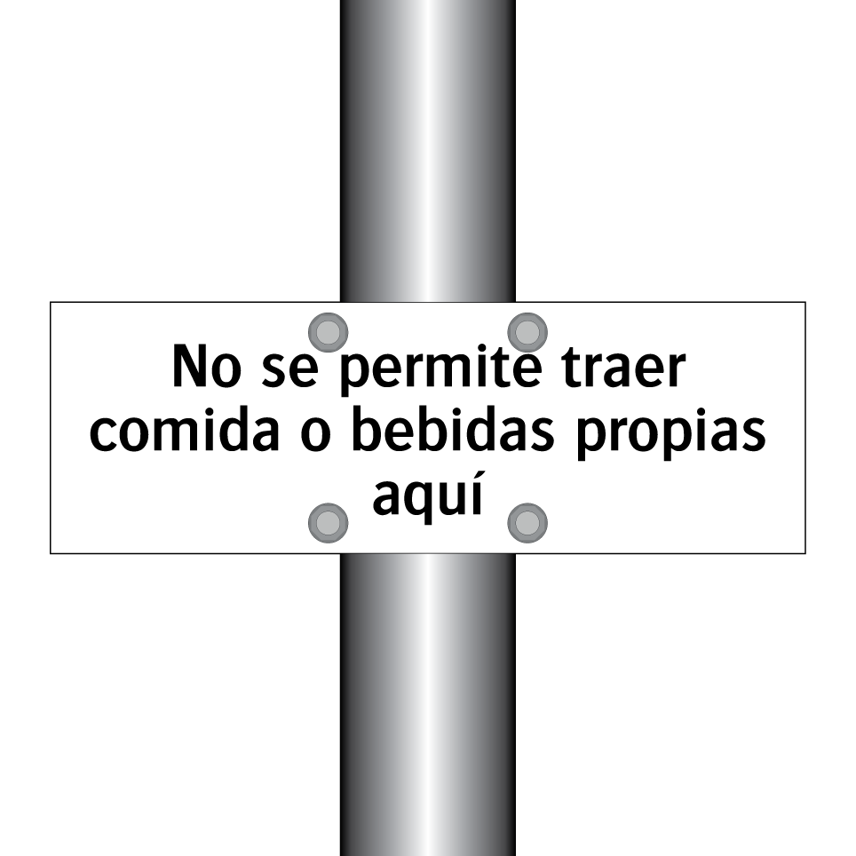 No se permite traer comida o bebidas propias aquí