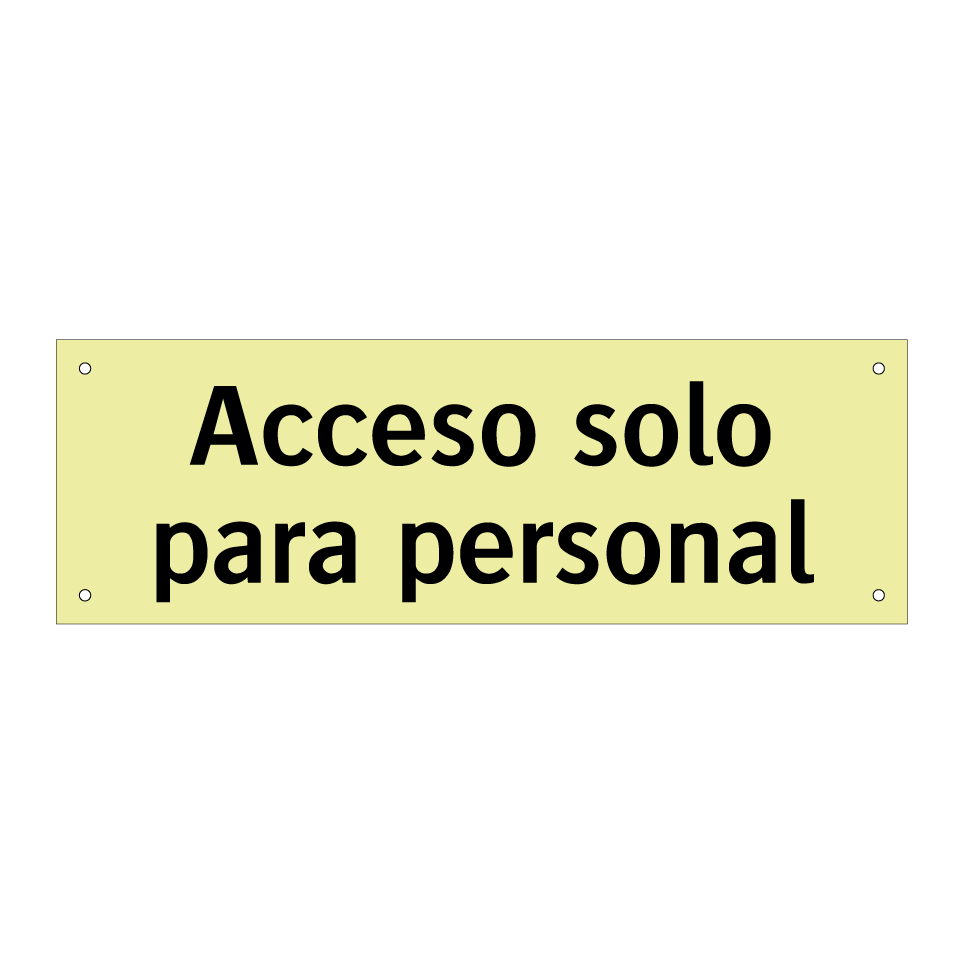 Acceso solo para personal