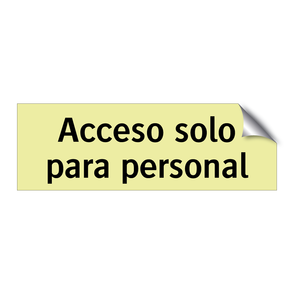 Acceso solo para personal