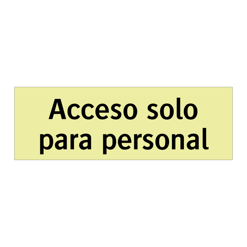 Acceso solo para personal