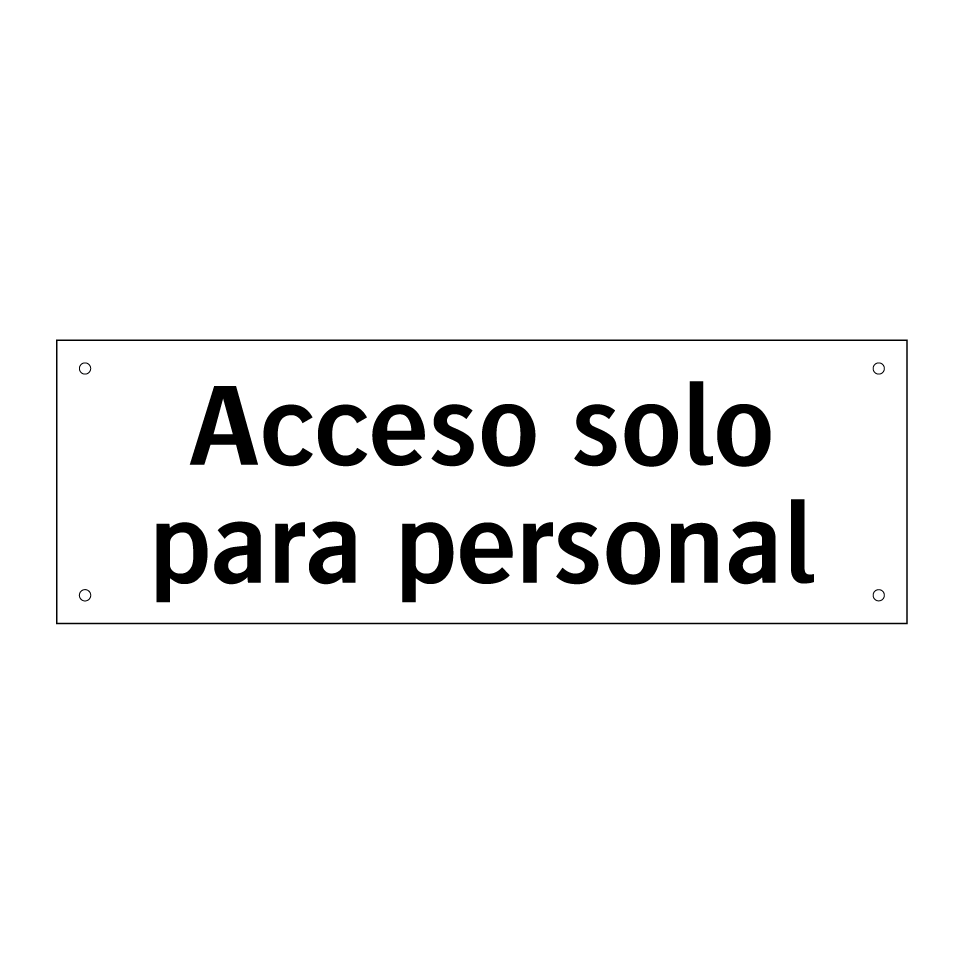 Acceso solo para personal