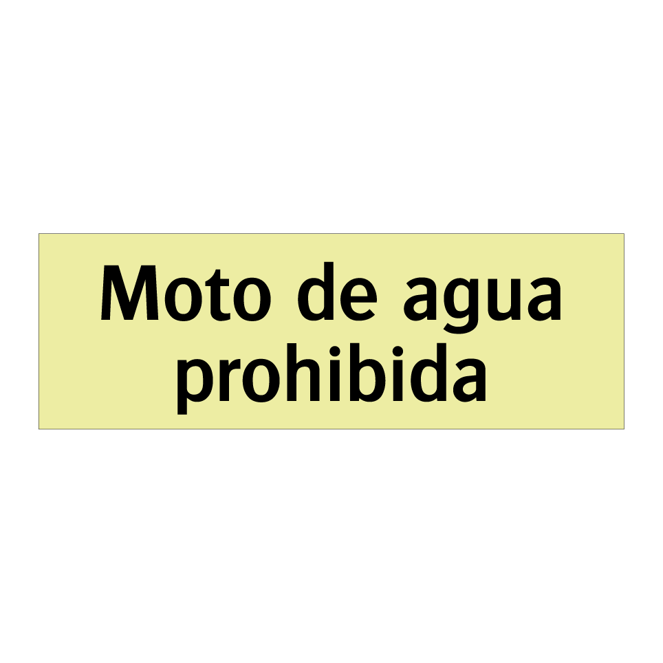 Moto de agua prohibida