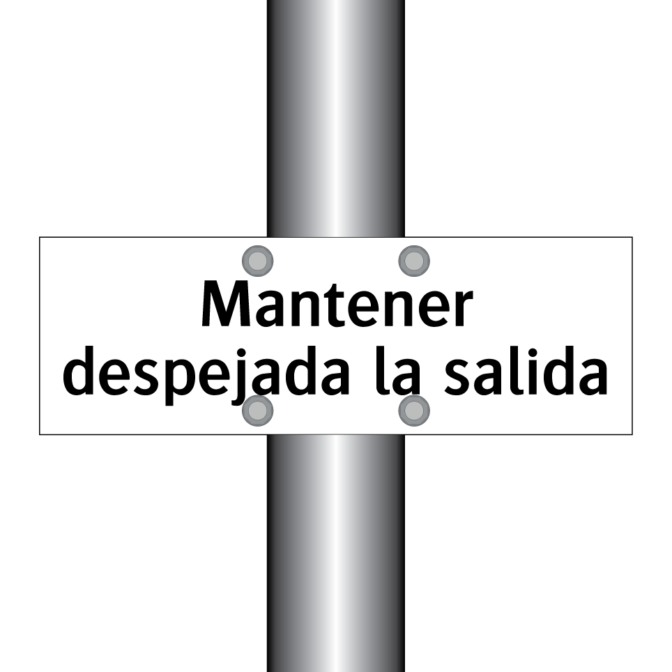 Mantener despejada la salida