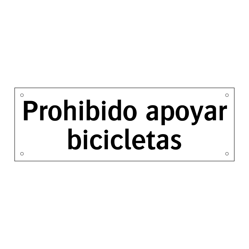 Prohibido apoyar bicicletas