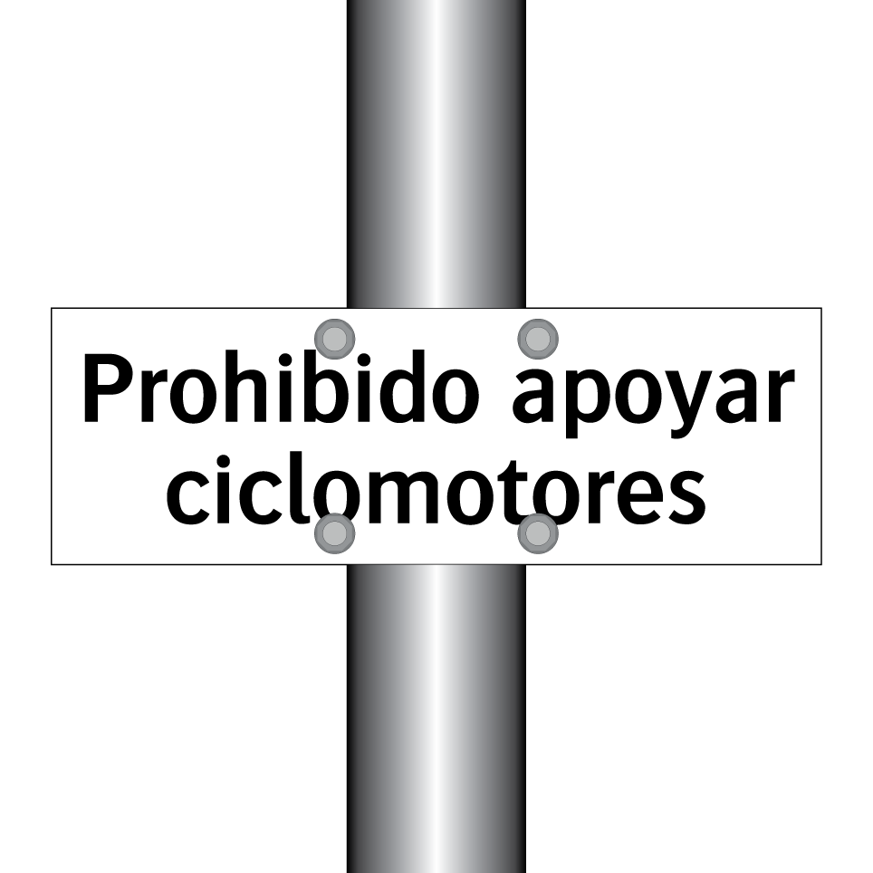 Prohibido apoyar ciclomotores