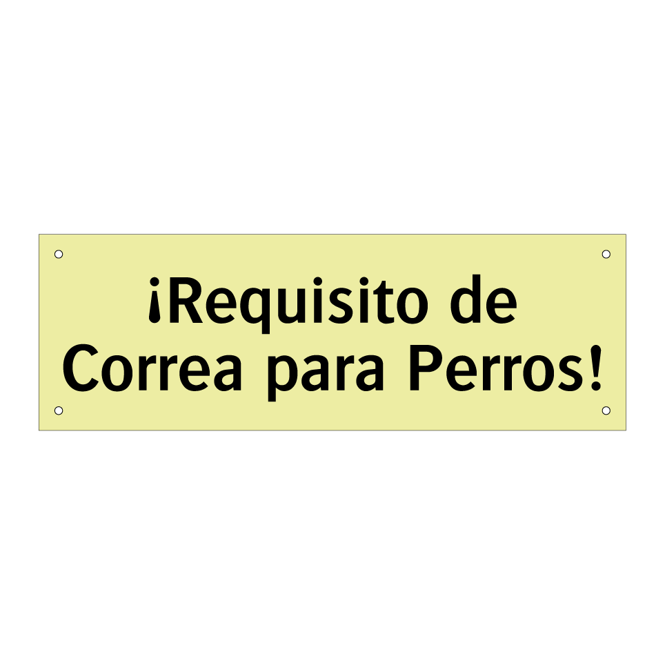 ¡Requisito de Correa para Perros!