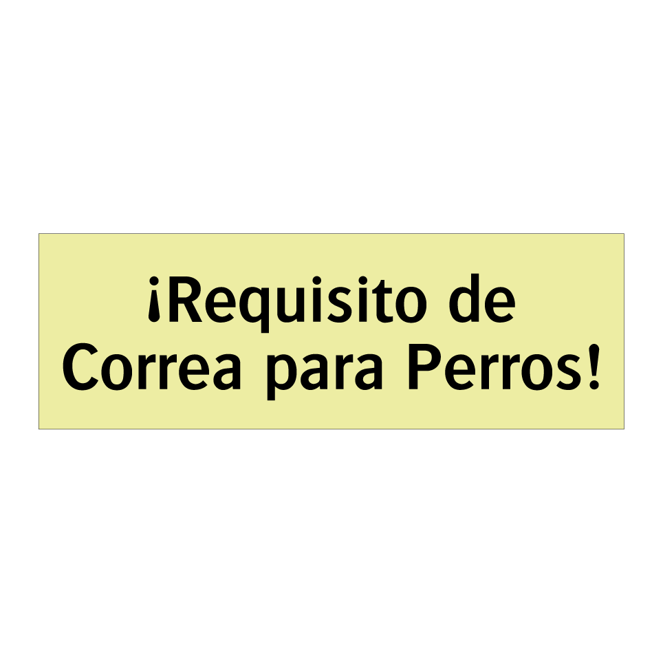 ¡Requisito de Correa para Perros!