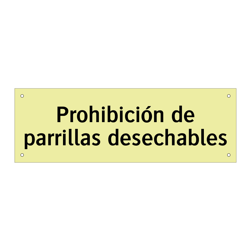 Prohibición de parrillas desechables