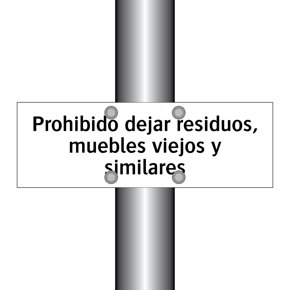 Prohibido dejar residuos, muebles viejos y similares