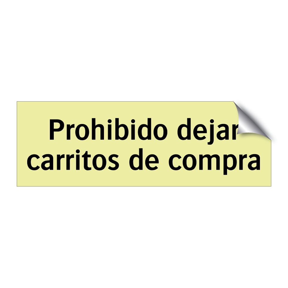 Prohibido dejar carritos de compra