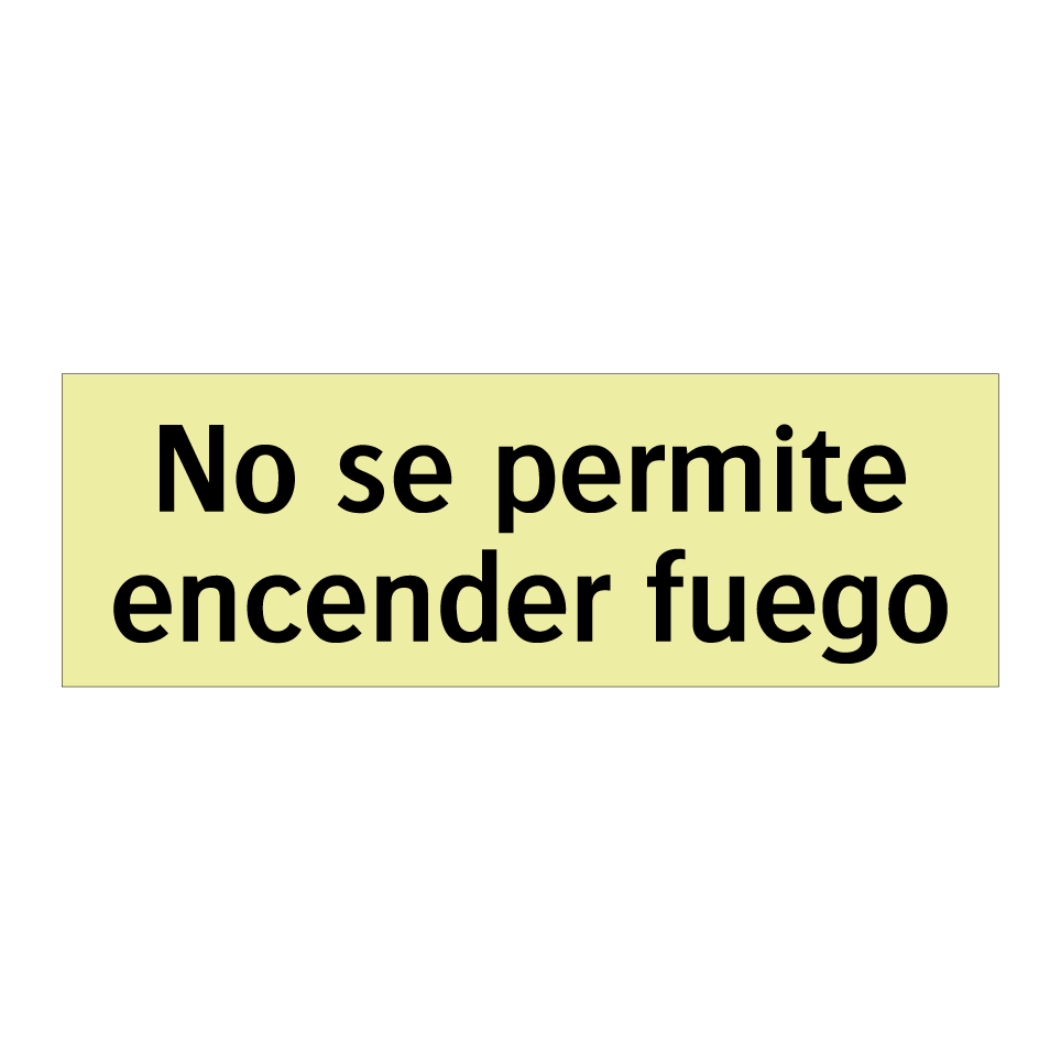 No se permite encender fuego