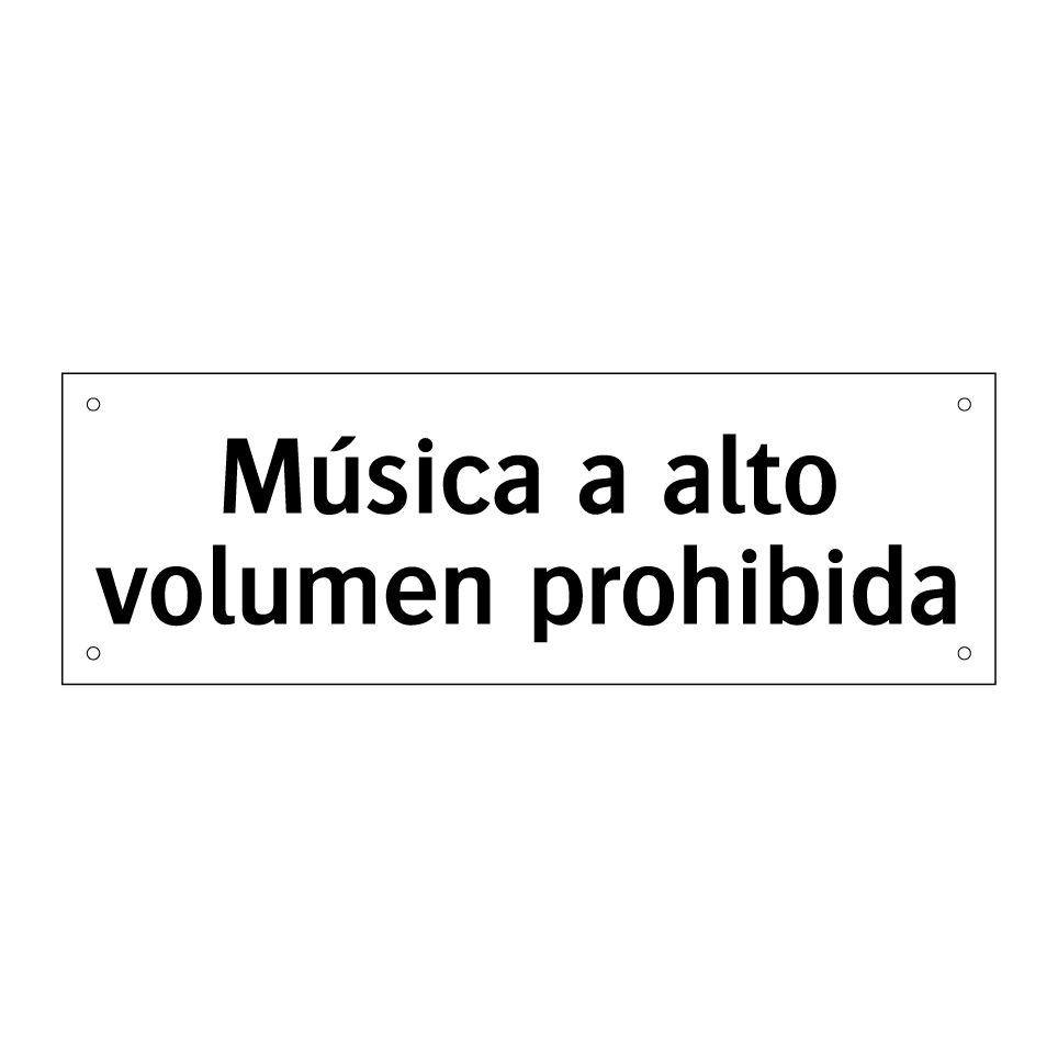 Música a alto volumen prohibida
