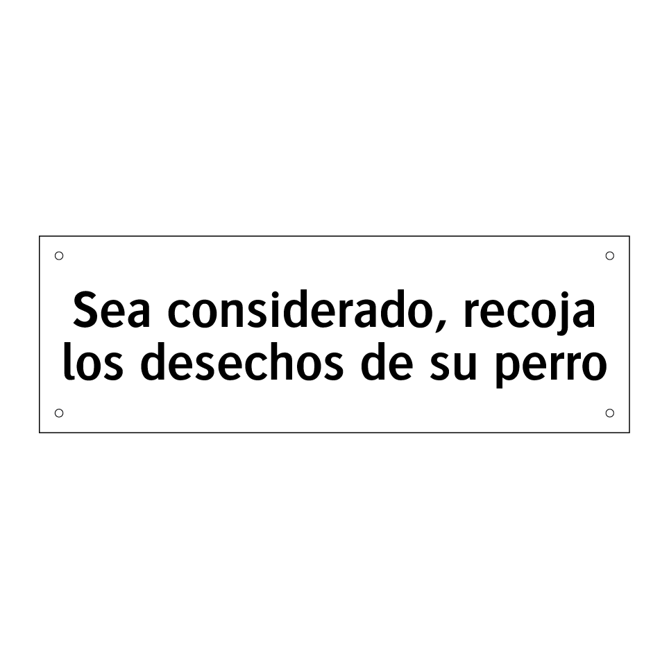 Sea considerado, recoja los desechos de su perro