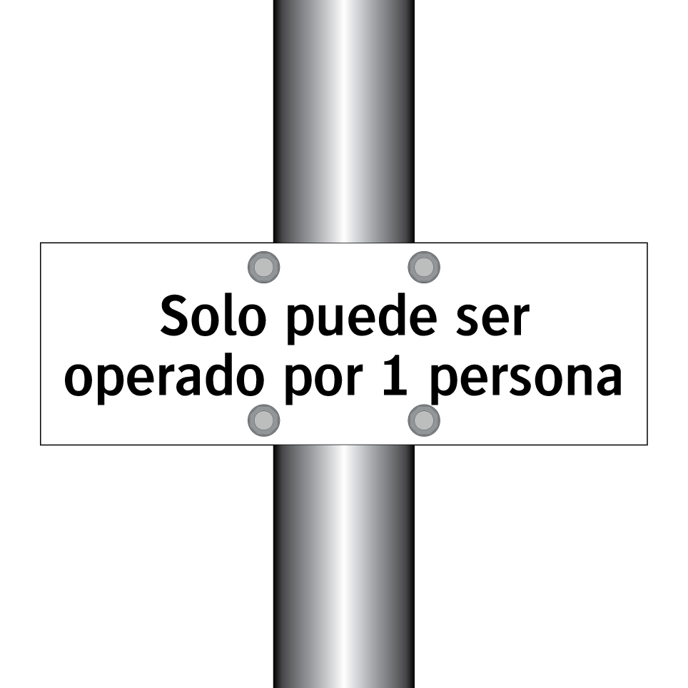 Solo puede ser operado por 1 persona