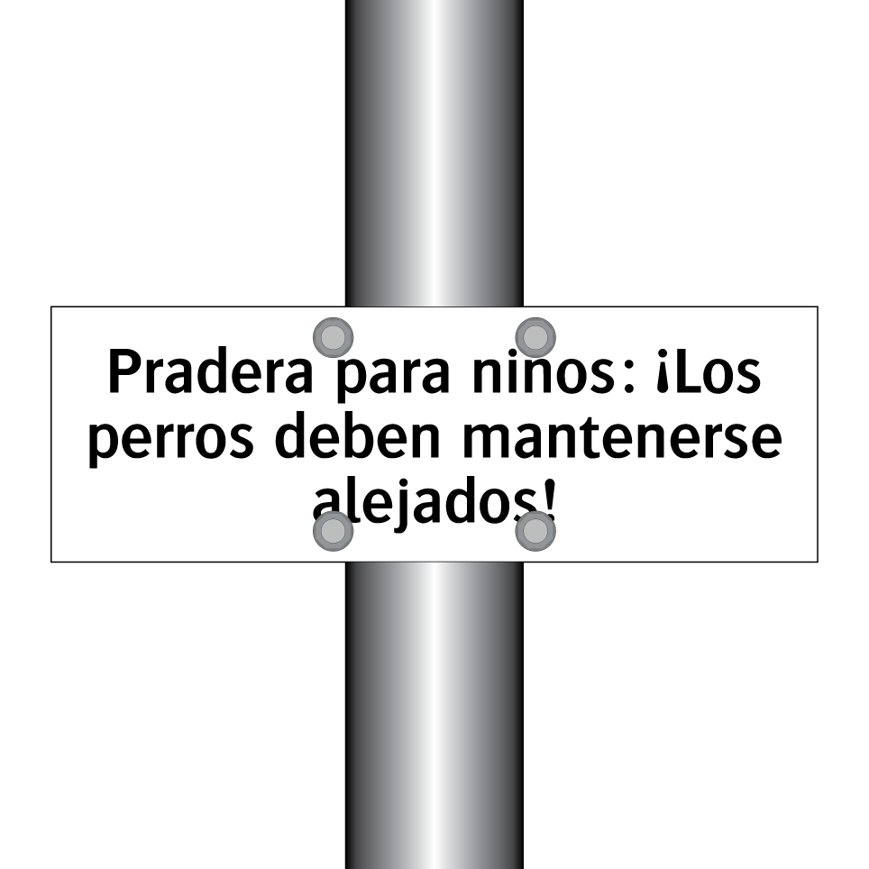 Pradera para niños: ¡Los perros deben mantenerse alejados!