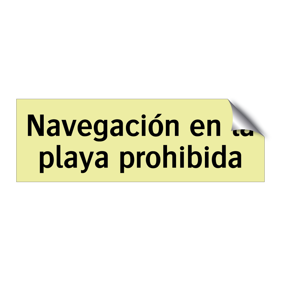 Navegación en la playa prohibida