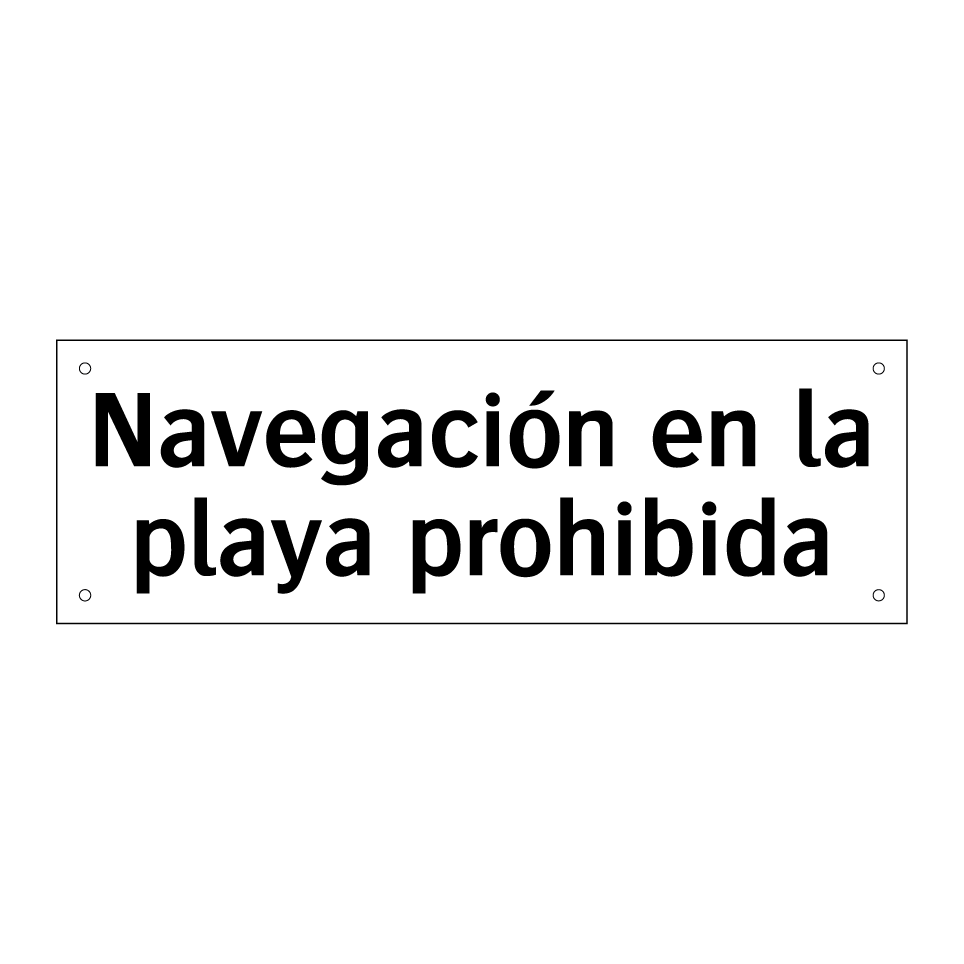 Navegación en la playa prohibida
