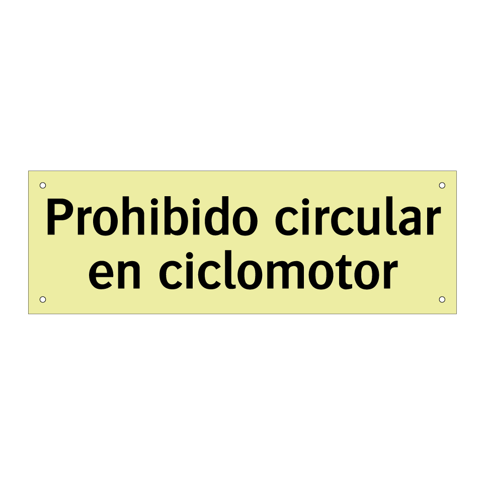 Prohibido circular en ciclomotor
