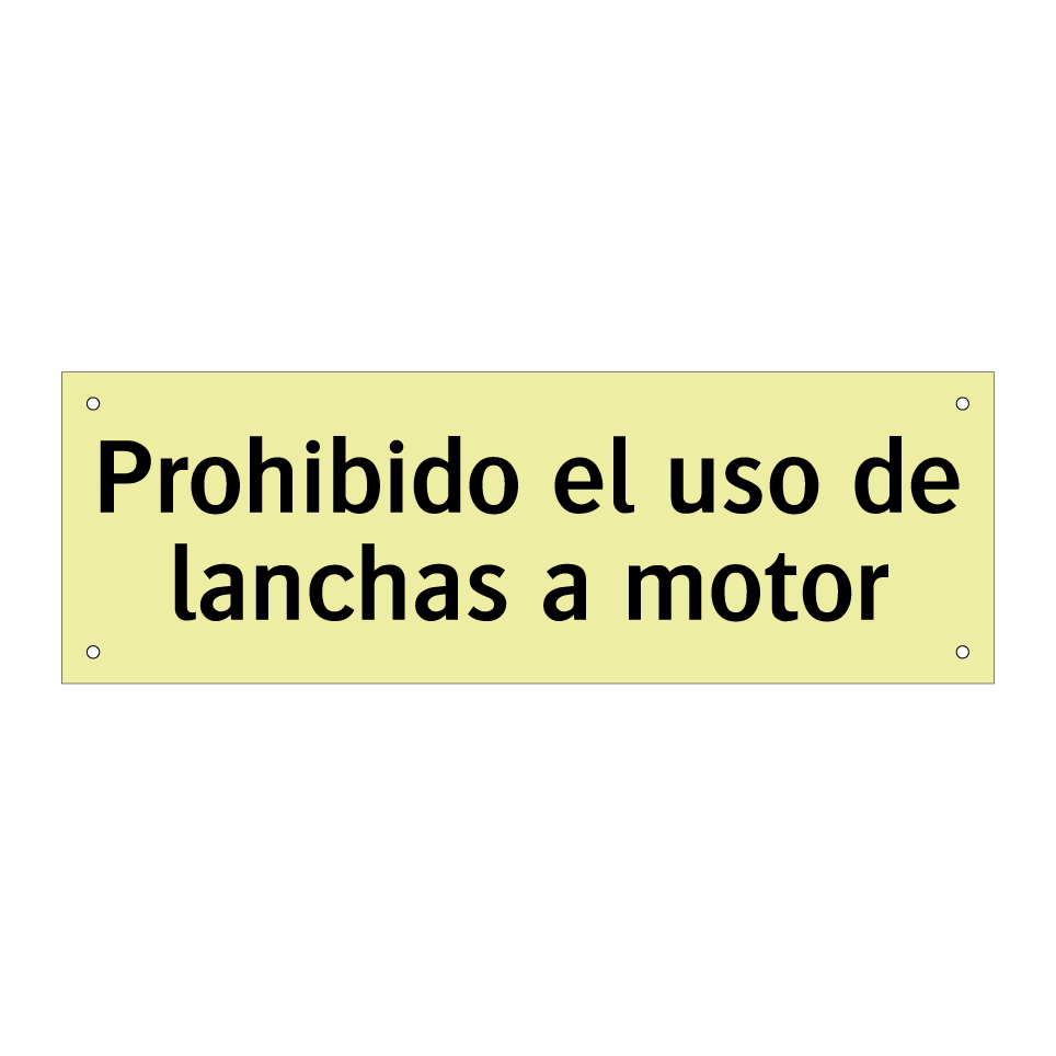 Prohibido el uso de lanchas a motor
