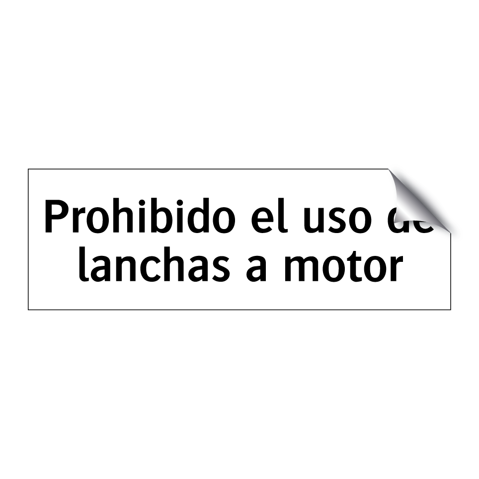 Prohibido el uso de lanchas a motor